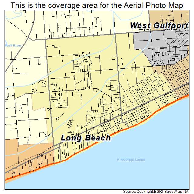Long Beach, MS location map 
