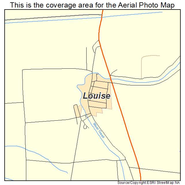 Louise, MS location map 