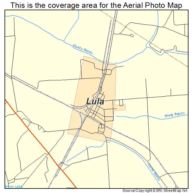 Lula, MS location map 