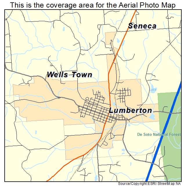 Lumberton, MS location map 