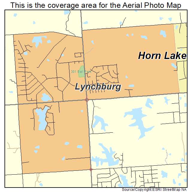 Lynchburg, MS location map 