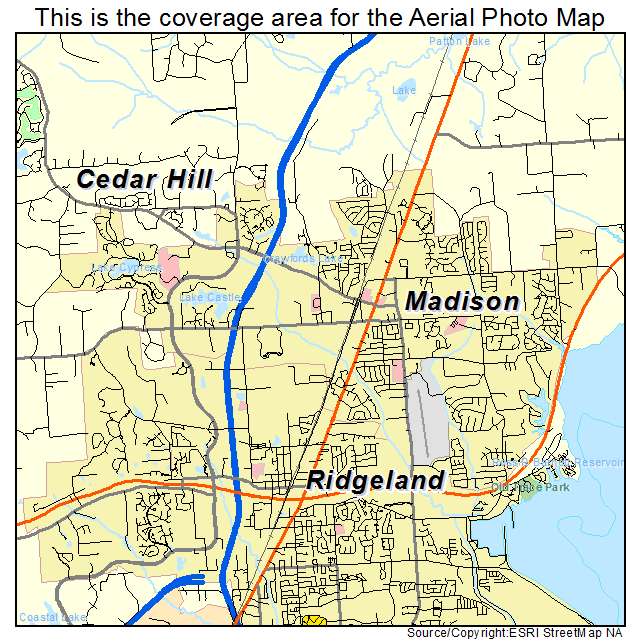 Madison, MS location map 