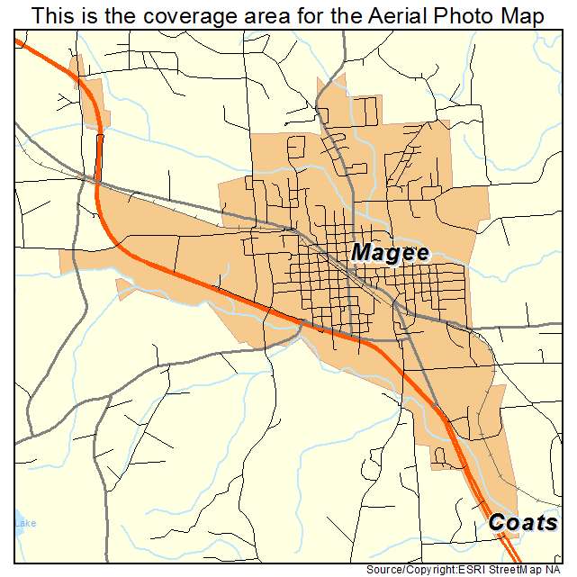 Magee, MS location map 
