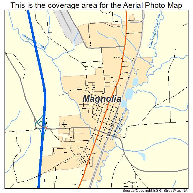 Magnolia, MS location map 