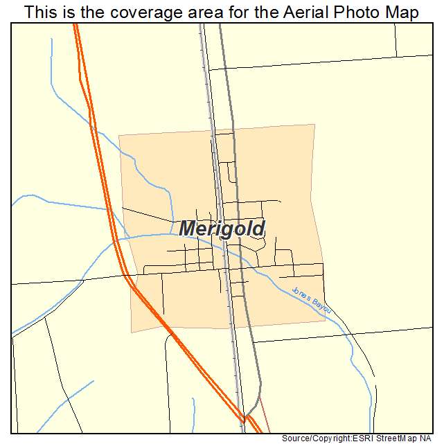 Merigold, MS location map 