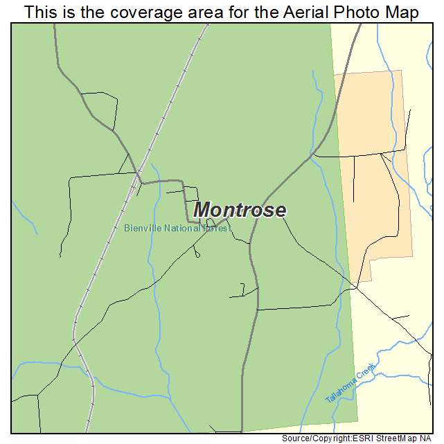 Montrose, MS location map 