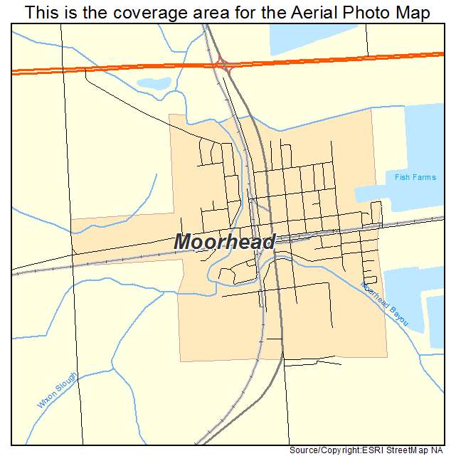 Moorhead, MS location map 