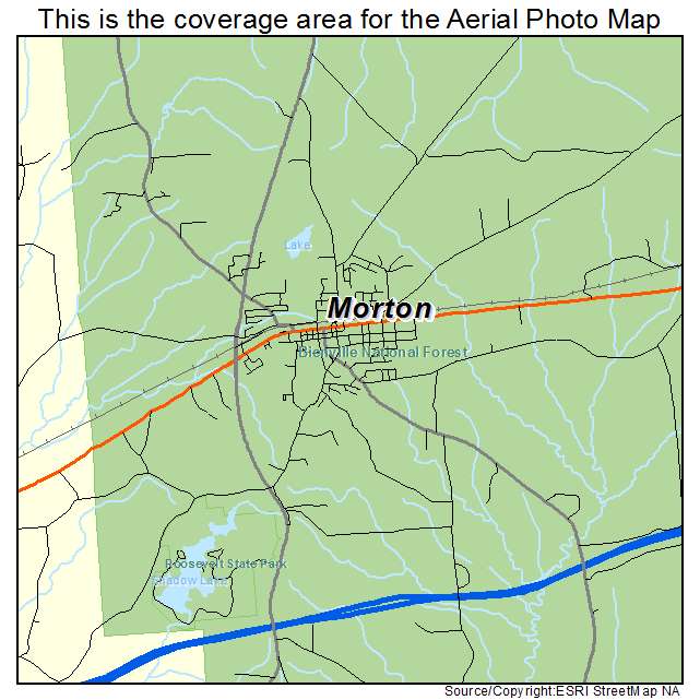 Morton, MS location map 