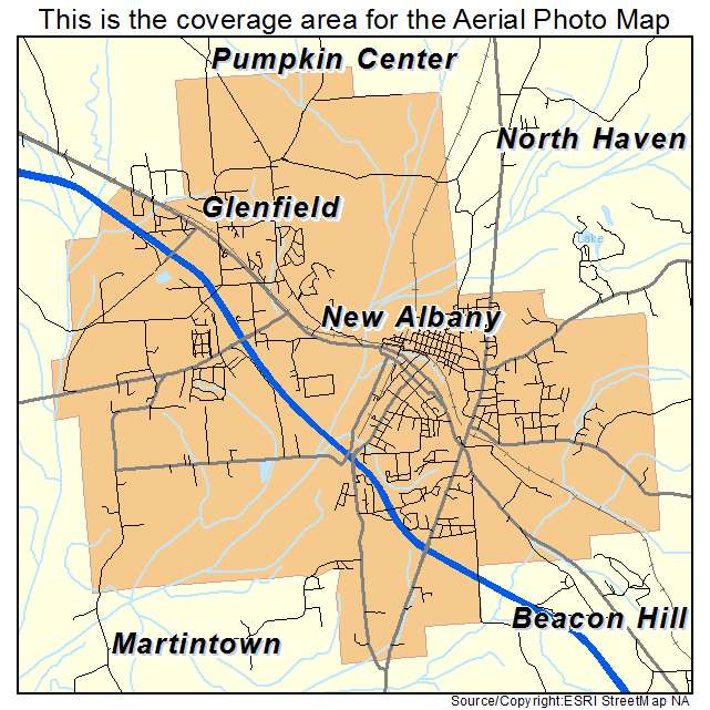 New Albany, MS location map 