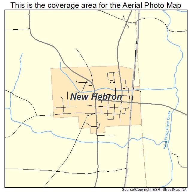 New Hebron, MS location map 