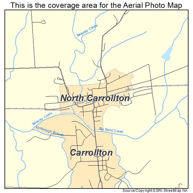 North Carrollton, MS location map 