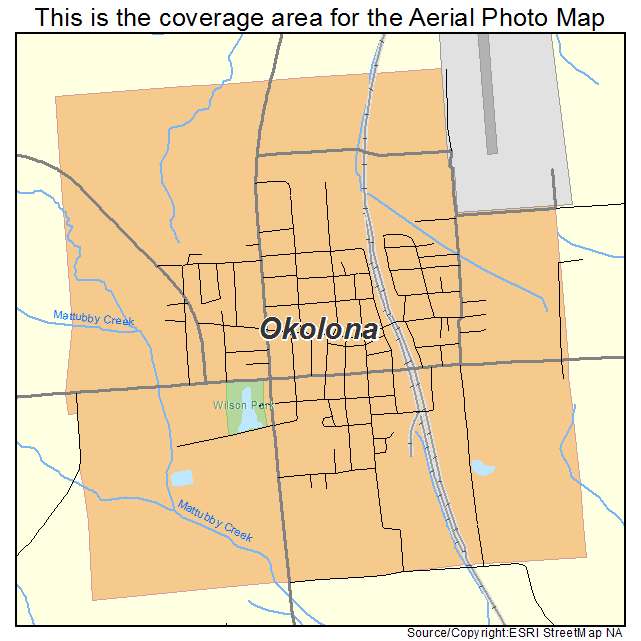 Okolona, MS location map 