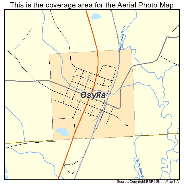 Osyka, MS location map 