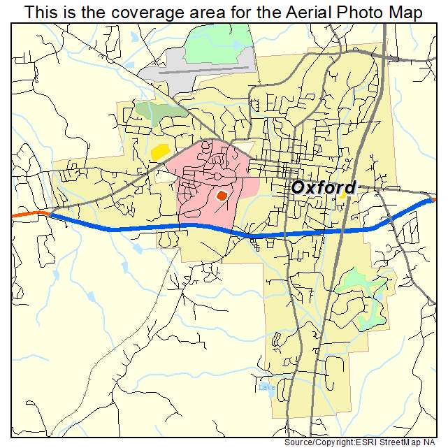 Oxford, MS location map 