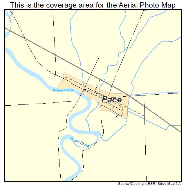Pace, MS location map 
