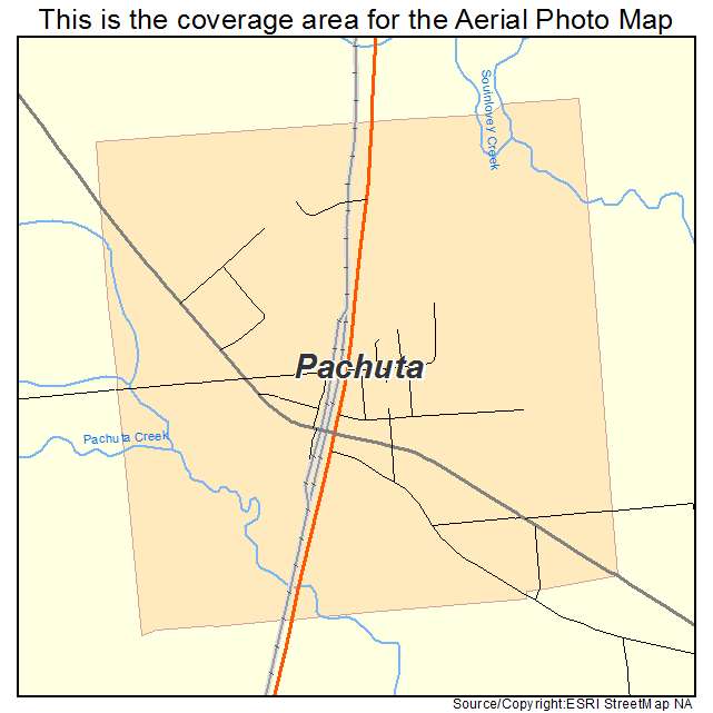 Pachuta, MS location map 