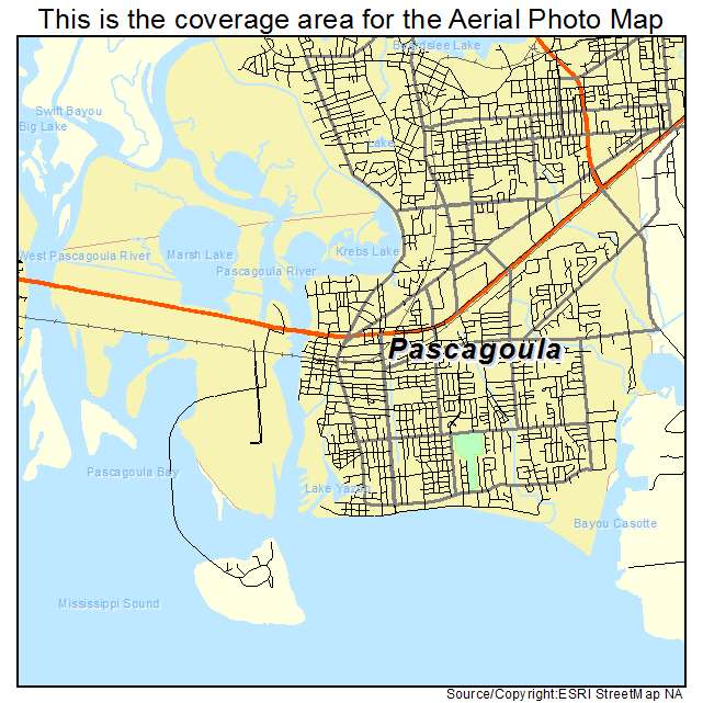 Pascagoula, MS location map 