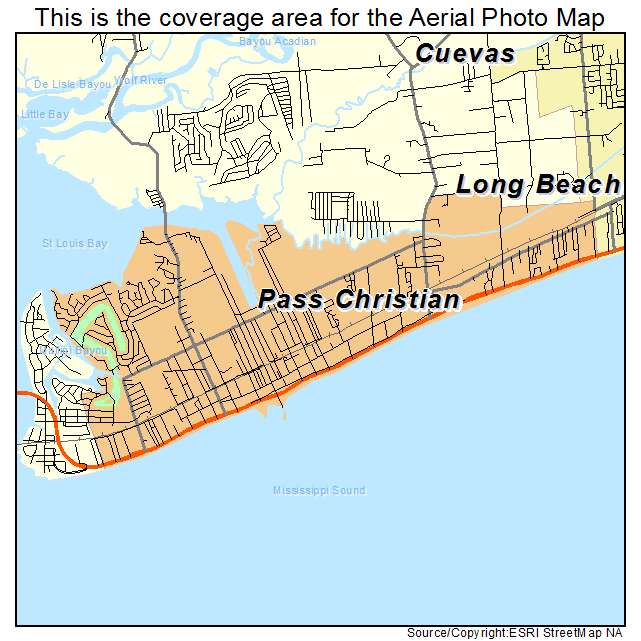 Pass Christian, MS location map 