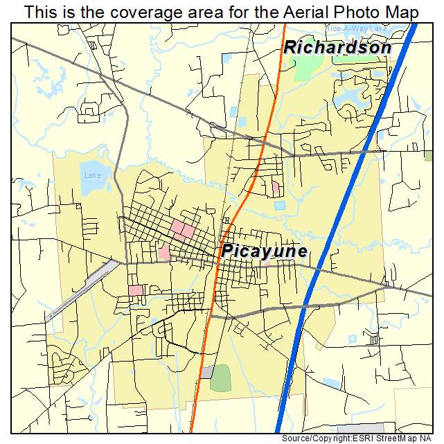 Picayune, MS location map 