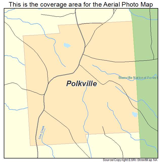 Polkville, MS location map 