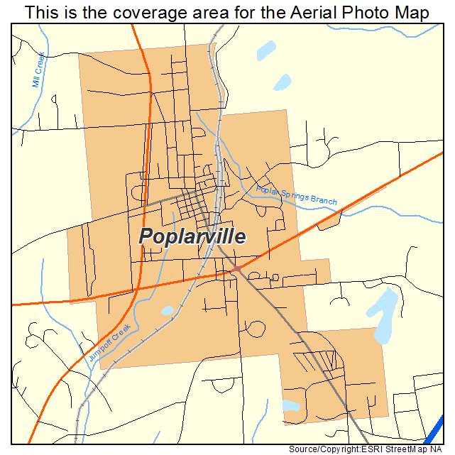 Poplarville, MS location map 