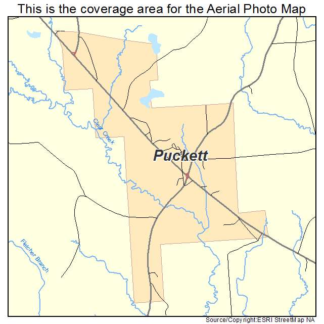 Puckett, MS location map 