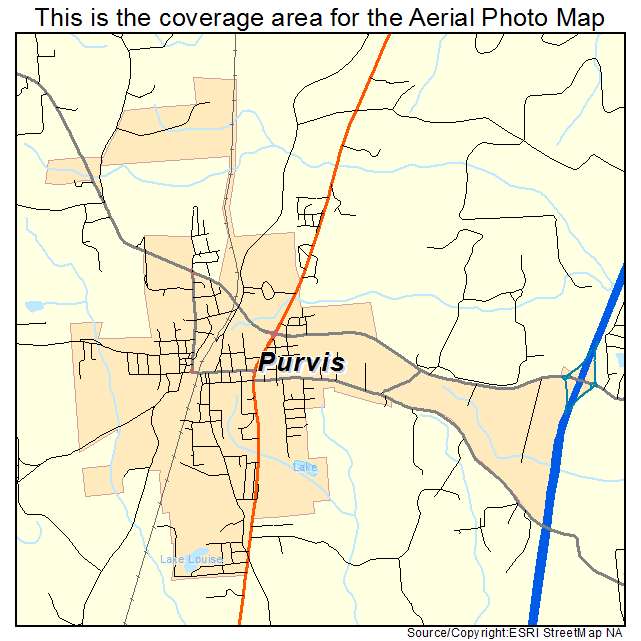 Purvis, MS location map 