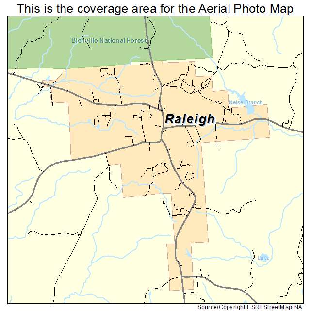 Raleigh, MS location map 