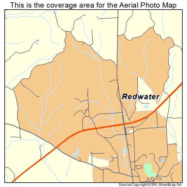 Redwater, MS location map 