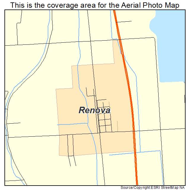 Renova, MS location map 