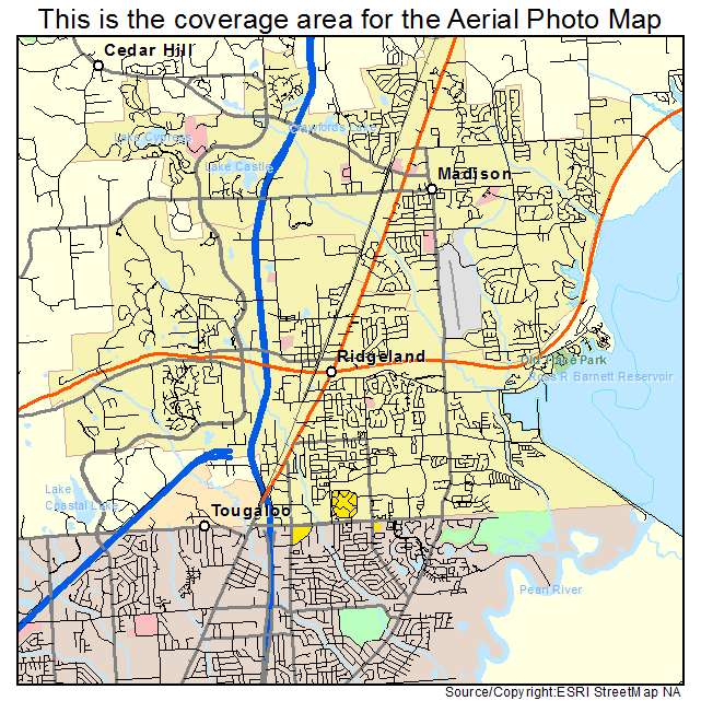 Ridgeland, MS location map 