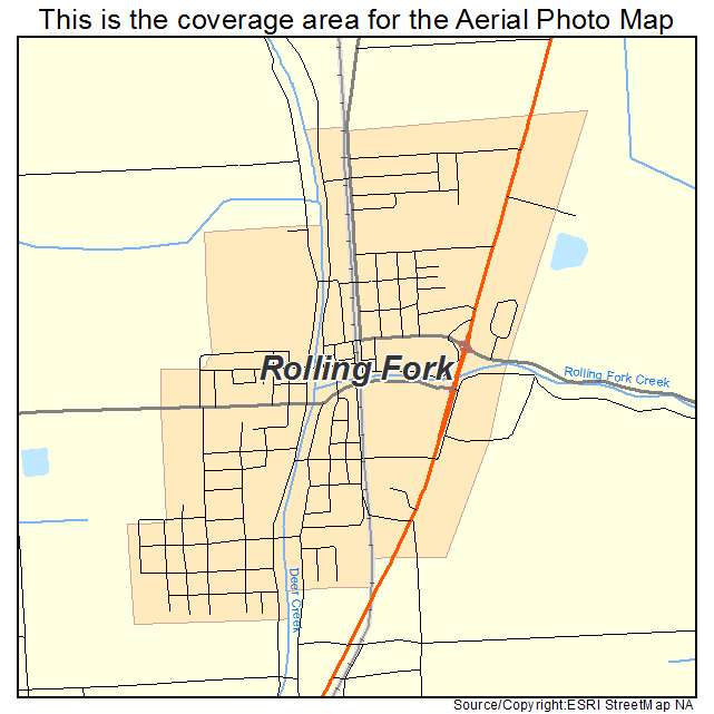 Rolling Fork, MS location map 