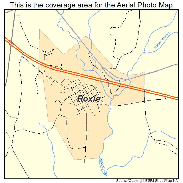 Roxie, MS location map 