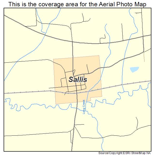 Sallis, MS location map 
