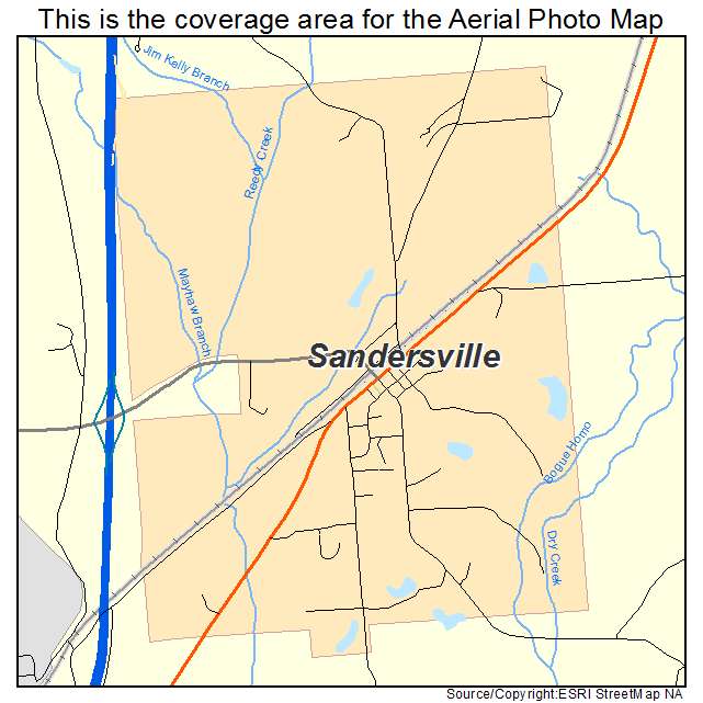 Sandersville, MS location map 