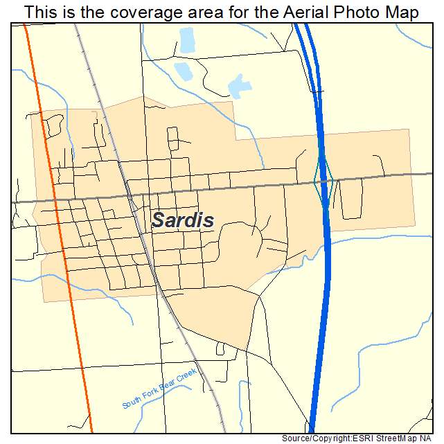 Sardis, MS location map 