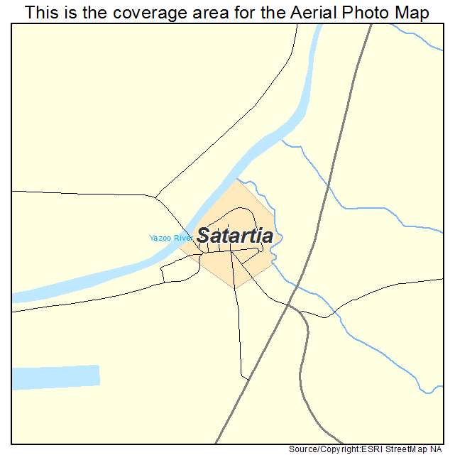Satartia, MS location map 