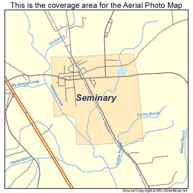 Seminary, MS location map 