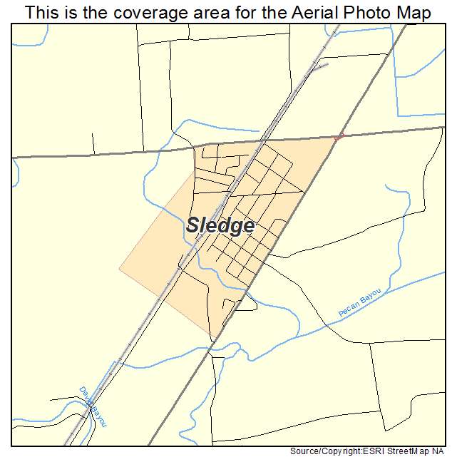 Sledge, MS location map 