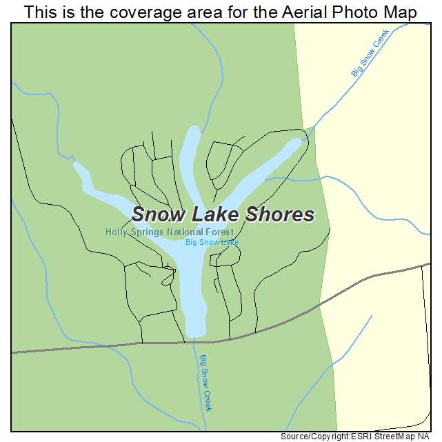 Snow Lake Shores, MS location map 