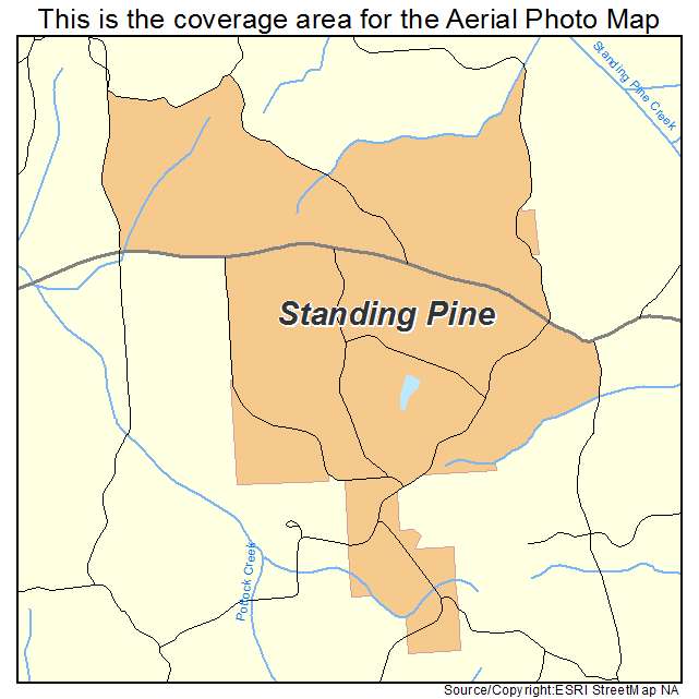Standing Pine, MS location map 