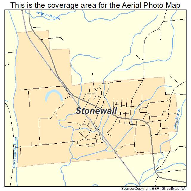 Stonewall, MS location map 