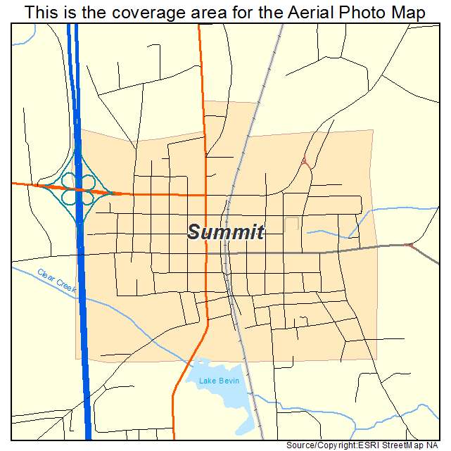 Summit, MS location map 