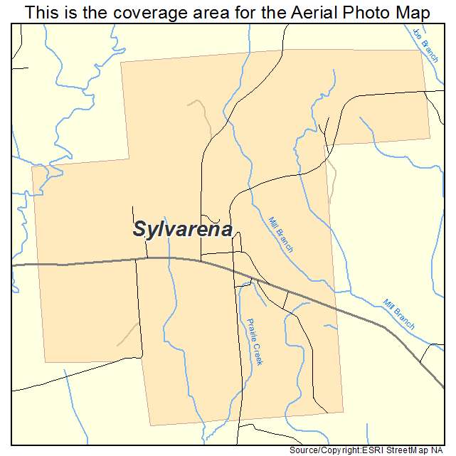 Sylvarena, MS location map 