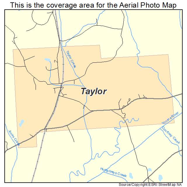 Taylor, MS location map 