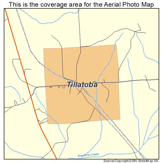 Tillatoba, MS location map 