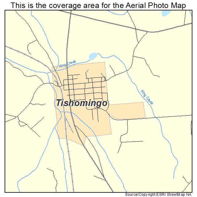 Tishomingo, MS location map 