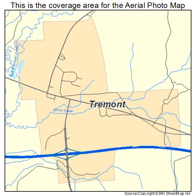 Tremont, MS location map 