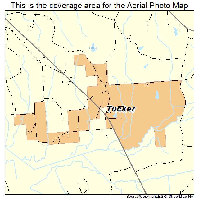 Tucker, MS location map 