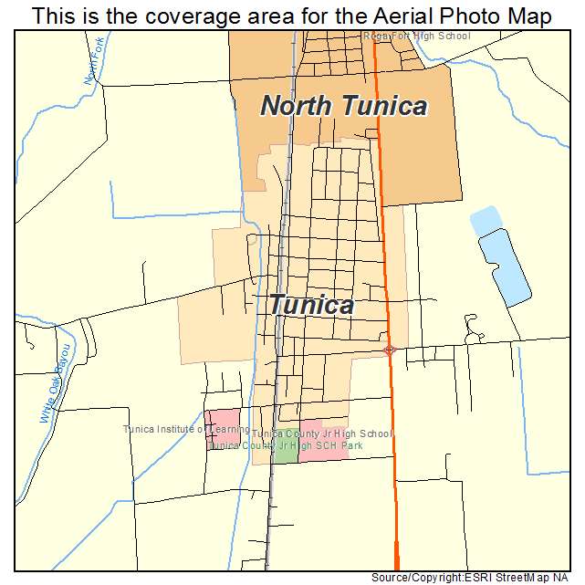Tunica, MS location map 